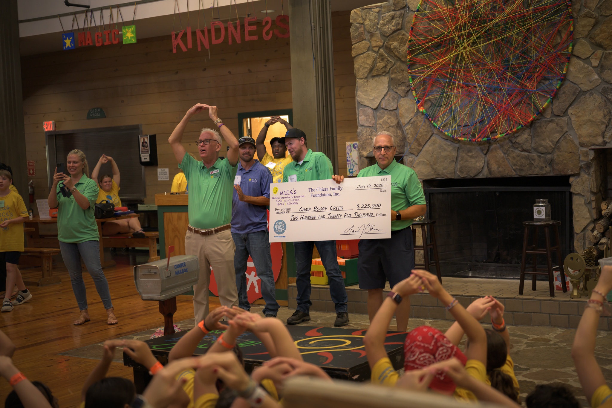 NICK'S_Camp-23 The Chiera Family Foundation presents a $225,000 donation check to Camp Boggy Creek to support the 2026 NICK’s Camp.